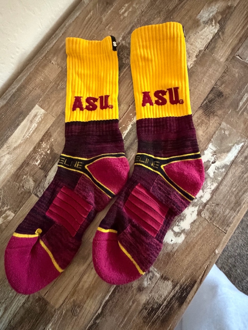ASU Maroon & Gold Athletic Crew Socks - Mens